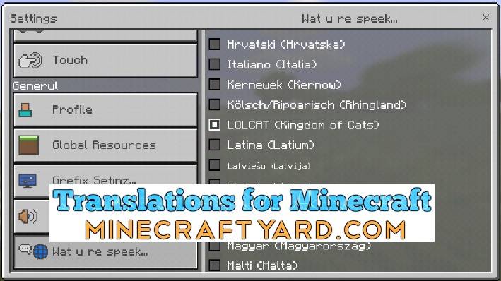 Translations For Minecraft Add On 1 16 40 1 16 1 14 30 1 13 3 Mcpe