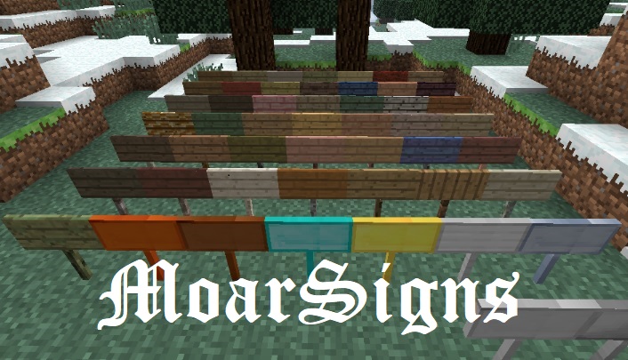 MoarSigns Mod 1.17/1.16.5/1.15.2/1.12.2 (Sign Posts) Minecraft